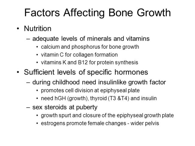 Bony White sex bone slide factors growth affecting
