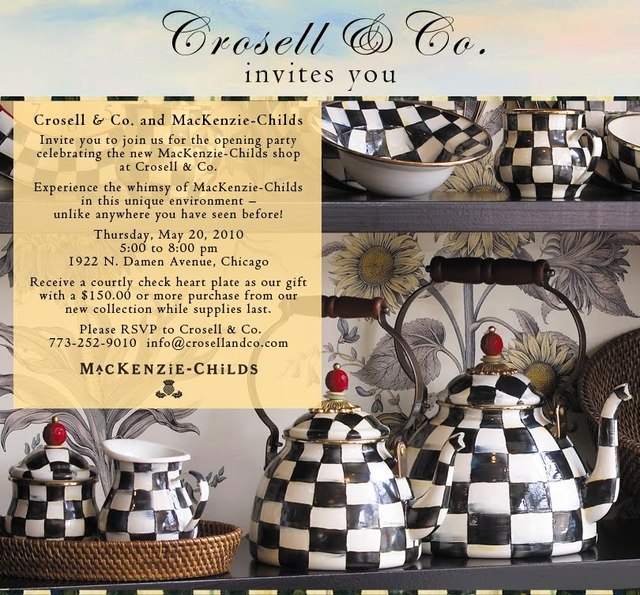 Mackenzie Childs sex launch crosellco invite