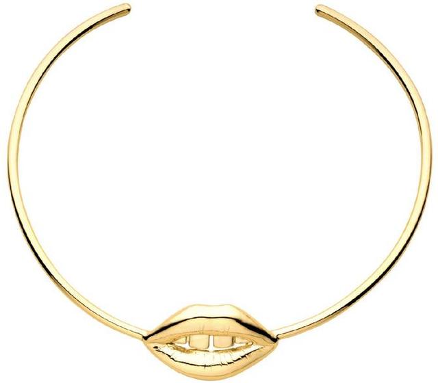 Scarlett Gold xxx lips red product gold volume craving necklace district aurelie bidermann plated currently