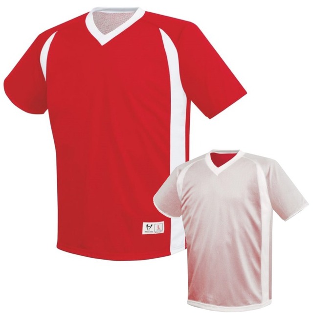 Sequoia Red xxx high red five soccer jersey wht dynamic reversible