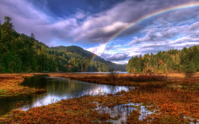 Autumn Rain xxx wallpaper after lovely rain leaves lake arco iris