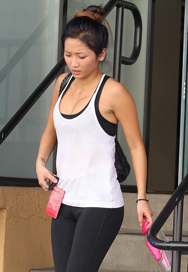 Brenda Moon porn gym pants tight brenda song cameltoe