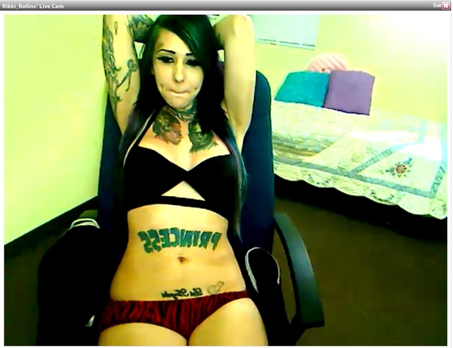Hot Rikki sex babe teen teens webcam tattooed alt rikki rollins