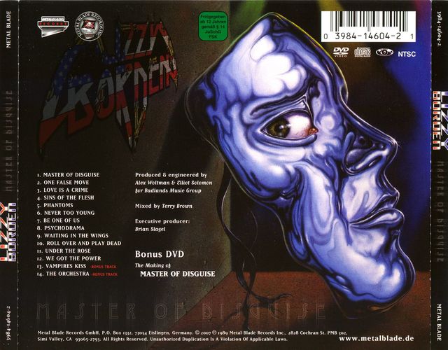 Lizzy Borden sex back master remastered lizzy borden disguise