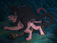 Black Panther sex furry porn black panther lion having