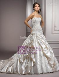 Satin Lace sex albu wedding dresses lace satin applique handcraft product