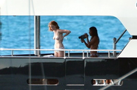 Tawny Cole xxx lily cole topless yacht barts