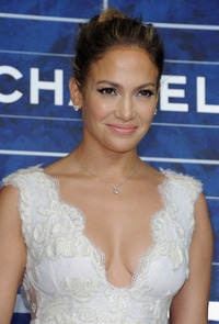 Chanel White porn jennifer lopez cleavy chanel fashion show paris photos white flowy short dress