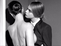 Bo Saint sex cara delevingne dresses man cuddle topless beauty