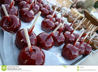 Candy Apples xxx caramel covered candy apples machines stock photo